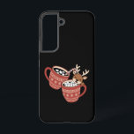 メリークリスマスかわいいトナカイ家族のクリスマスコーヒー SAMSUNG GALAXY S22ケース<br><div class="desc">メリークリスマスかわいいトナカイ家族のクリスマスコーヒーバケーション</div>