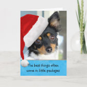 メリークリスマスかわいいドギーのクリスマスカード シーズンカード (正面)