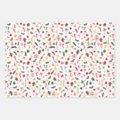 メリークリスマスかわいいドードルパタお洒落ーン ラッピングペーパーシート (正面2)