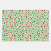 メリークリスマスかわいいドードルパタお洒落ーン ラッピングペーパーシート (正面2)