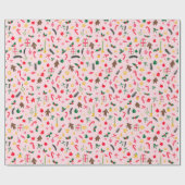 メリークリスマスかわいいドードルパタお洒落ーン ラッピングペーパー (フラット)