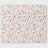 メリークリスマスかわいいドードルパタお洒落ーン ラッピングペーパー (フラット)