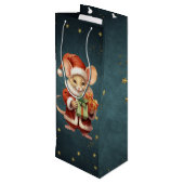 メリークリスマスかわいいネズミ ワインギフトバッグ (裏面アングル)
