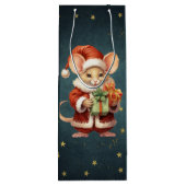 メリークリスマスかわいいネズミ ワインギフトバッグ (裏面)