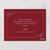 メリークリスマスかわいいパーソナライズされた写真カード ポストカード (裏面)