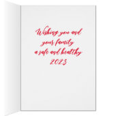 メリークリスマスかわいいビーグルの子犬カード (内側 (右))