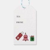 メリークリスマスかわいいフェスティバルクリスマス ギフトタグ (裏面)