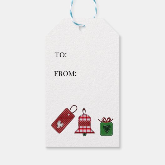 メリークリスマスかわいいフェスティバルクリスマス ギフトタグ (裏面)