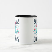 メリークリスマスかわいいフワフワ マグカップ (中央)