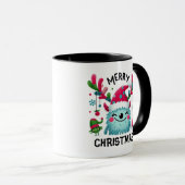 メリークリスマスかわいいフワフワ マグカップ (正面右)