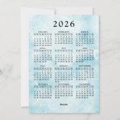 メリークリスマスかわいいペンギンアイススケーターピンク シーズンカード (裏面)