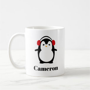 メリークリスマスかわいいペンギンパーソナライズされたマグ コーヒーマグカップ