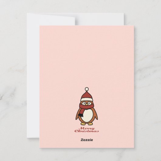 メリークリスマスかわいいペンギン シーズンカード (裏面)