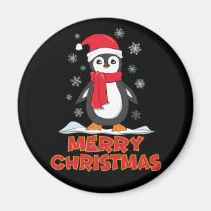 メリークリスマスかわいいペンギン マグネット
