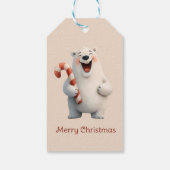 メリークリスマスかわいいホッキョクグマデザイン ギフトタグ (裏面)
