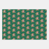 メリークリスマスかわいいホットチョコレートマグファミリー ラッピングペーパーシート (正面3)