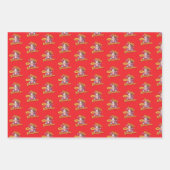 メリークリスマスかわいいホットチョコレートマグファミリー ラッピングペーパーシート (正面)