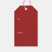 メリークリスマスかわいいヨークシャーテリアカスタム ギフトタグ (裏面)