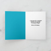 メリークリスマスかわいいヨークシャーテリアドッグイン顔マスク シーズンカード (内部)