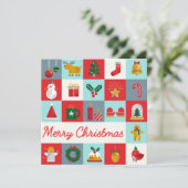 メリークリスマスかわいいレトロ冬クリスマスアイコン (スタンド正面)