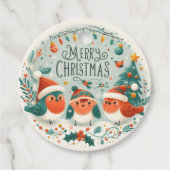 メリークリスマスかわいいロビンス フェイバータグ (正面)
