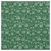 メリークリスマスかわいい休日の動物のパターン ファブリック (見本)