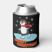 メリークリスマスかわいい冬のペンギン 缶クーラー (缶正面)