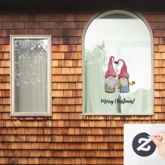 メリークリスマスかわいい冬の格言イン・ラブ ウィンドウサイン (ホームウィンドウ)