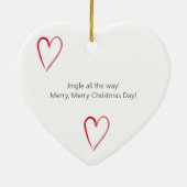 メリークリスマスかわいい冬の格言恋 セラミックオーナメント (裏面)