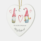 メリークリスマスかわいい冬の格言恋 セラミックオーナメント (左)