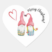 メリークリスマスかわいい冬の格言恋 ハートシール (正面)