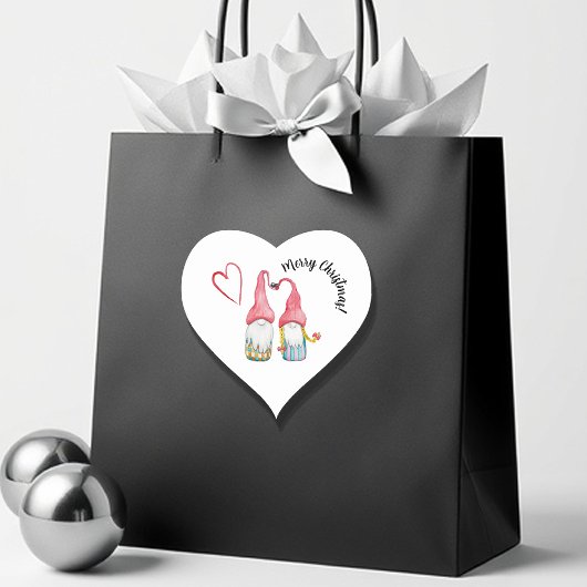 メリークリスマスかわいい冬の格言恋 ハートシール