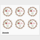 メリークリスマスかわいい北欧の冬 ラウンドシール (シート)