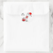 メリークリスマスかわいい子とプレゼント ラウンドシール (バッグ)