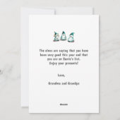 メリークリスマスかわいい子の名前を追加おもしろい シーズンカード (裏面)