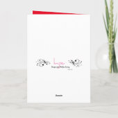 メリークリスマスかわいい子犬サンタハットフェスティバル シーズンカード (裏面)