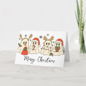 メリークリスマスかわいい幽霊 カード (正面)