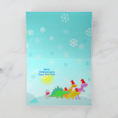 メリークリスマスかわいい恐竜のカード シーズンカード (内部)