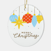 メリークリスマスかわいい木たち セラミックオーナメント (左)