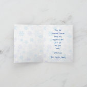 メリークリスマスかわいい村のグリーティパーソナライズされたング シーズンカード (内部)