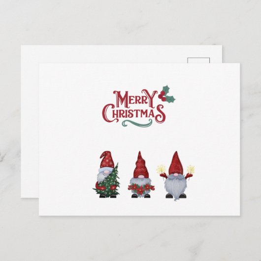 メリークリスマスかわいい格言キャンディジャー ポストカード (正面/裏面)