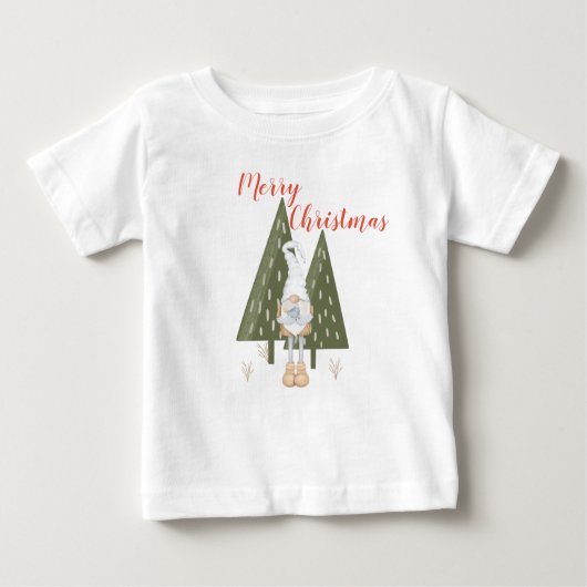 メリークリスマスかわいい格言マッチング ベビーTシャツ (正面)