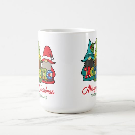 メリークリスマスかわいい格言 パーソナライズされた コーヒーマグカップ (中央)