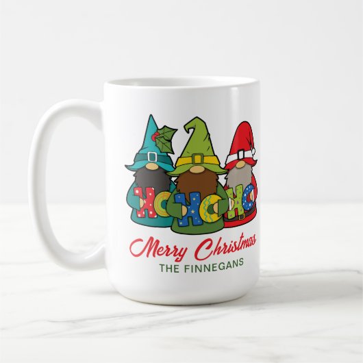 メリークリスマスかわいい格言 パーソナライズされた コーヒーマグカップ (左)