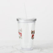 メリークリスマスかわいい牛 アクリルタンブラー (左)