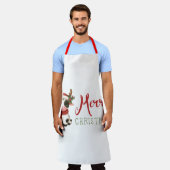 メリークリスマスかわいい牛 エプロン (着用した状態)