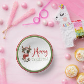メリークリスマスかわいい牛 ペーパーボウル (パーティー)