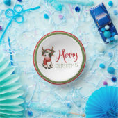 メリークリスマスかわいい牛 ペーパーボウル (パーティー)