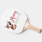メリークリスマスかわいい牛 卓球ラケット (横)
