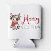 メリークリスマスかわいい牛 缶クーラー (裏面)